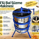 4’lü Bal Süzme Makinesi 430 Kalite Krom