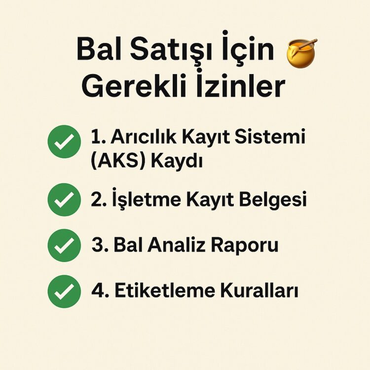 Bal Satışı İçin Gerekli İzinler