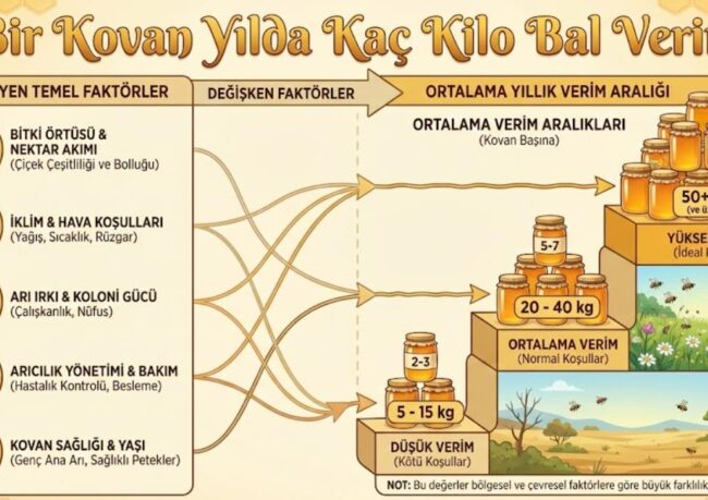 Bir Kovan Yilda Kac Kilo Bal Verir